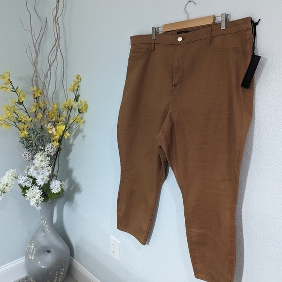 NWT Jen7 by 7 for all mankind Mustard yellow jeans size 24 skinny ankle - Picture 1 of 16